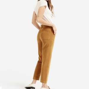 Everlane Corduroy straight leg crop in golden brown